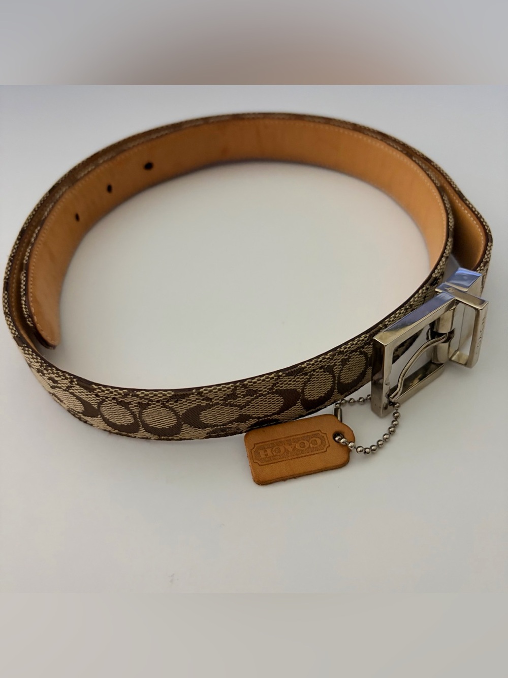 Coach Vintage Y2K Reversible Monogram Belt